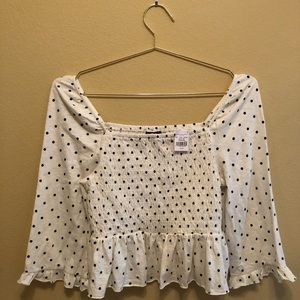 TAGS ON! American Eagle Polka Dot Crop Top Size M